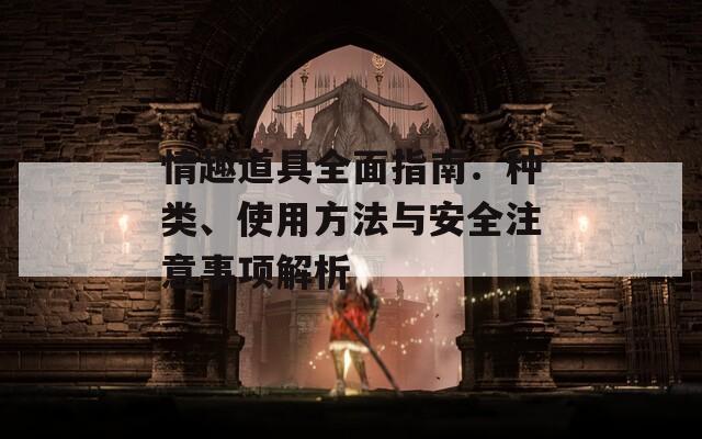 情趣道具全面指南：种类、使用方法与安全注意事项解析