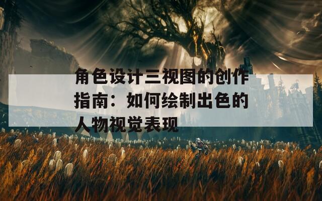 角色设计三视图的创作指南：如何绘制出色的人物视觉表现