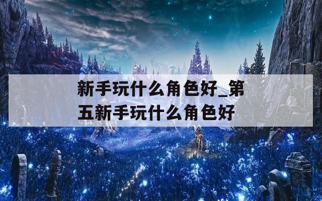 新手玩什么角色好_第五新手玩什么角色好